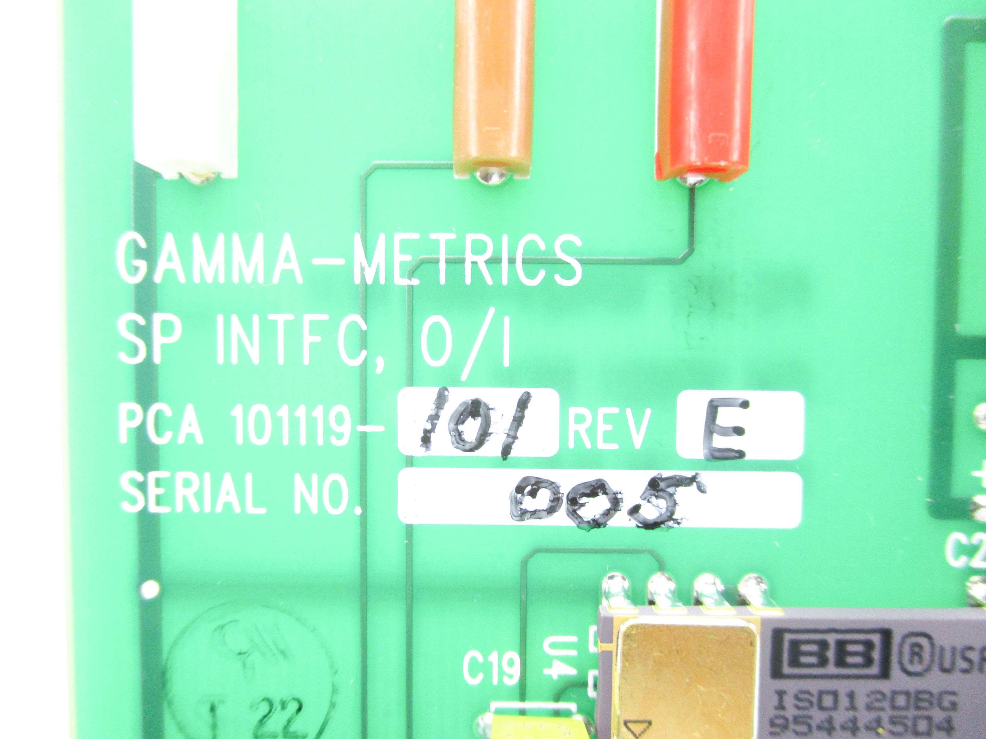 GAMMA-METRICS PCA101119-101 REV. E NSNP