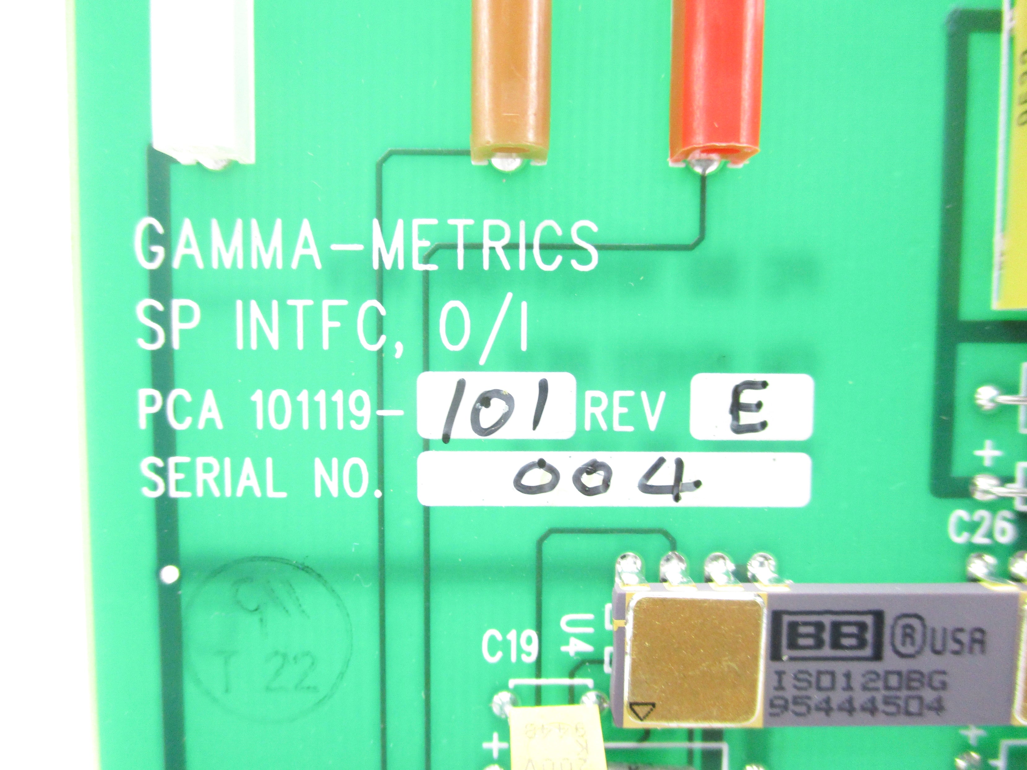 GAMMA-METRICS PCA101119-101 REV. E UNMP