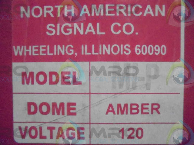 NORTH AMERICAN SIGNAL CO. MI-P AMBER DOME *NEW IN BOX*