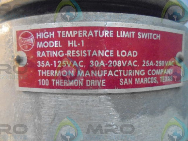 THERMON HL-1 HIGH TEMPERTURE LIMIT SWITCH *USED*
