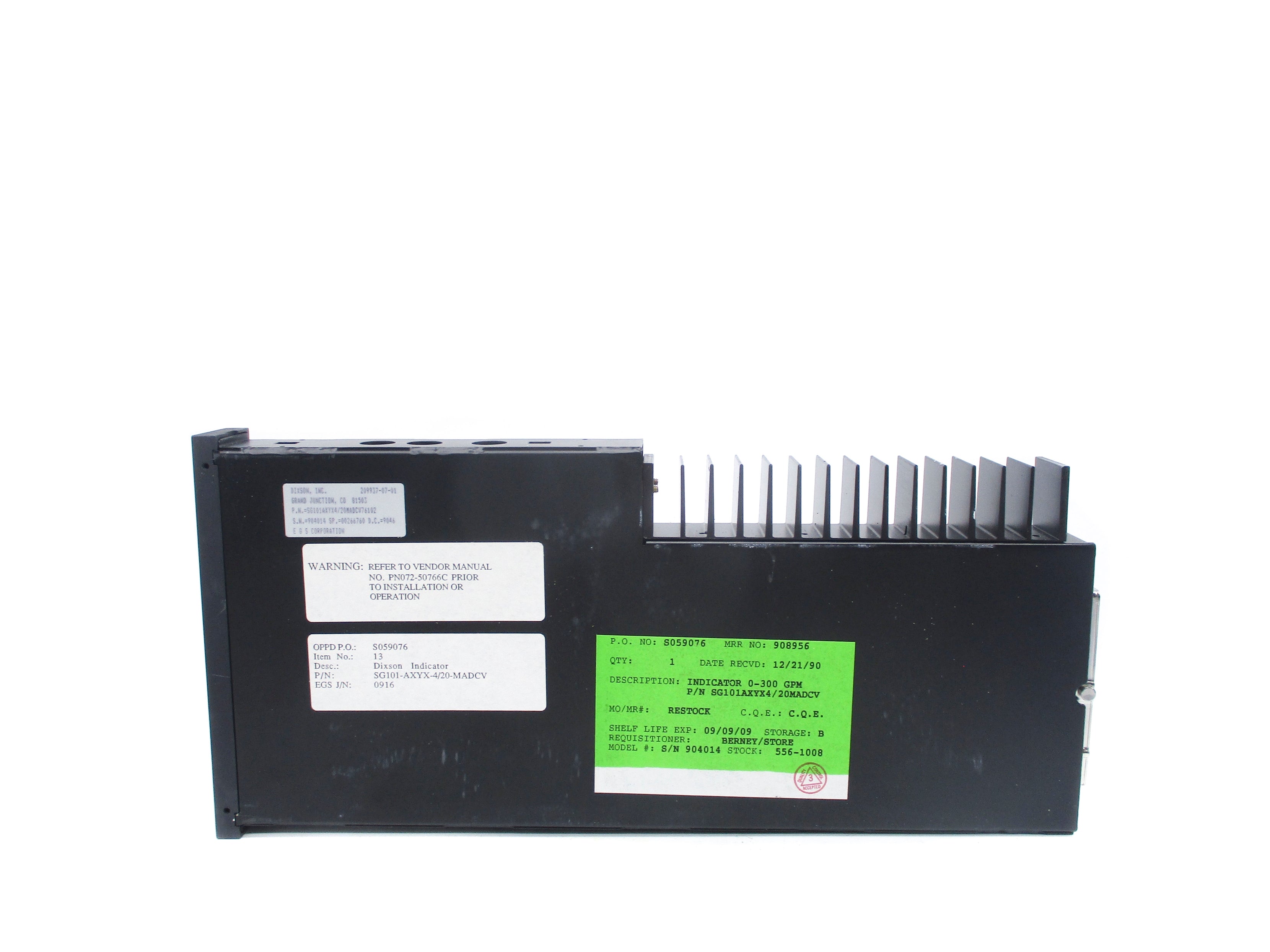 DIXSON SG101-AXYX-4/20MADCV 0-300GPM NSNP
