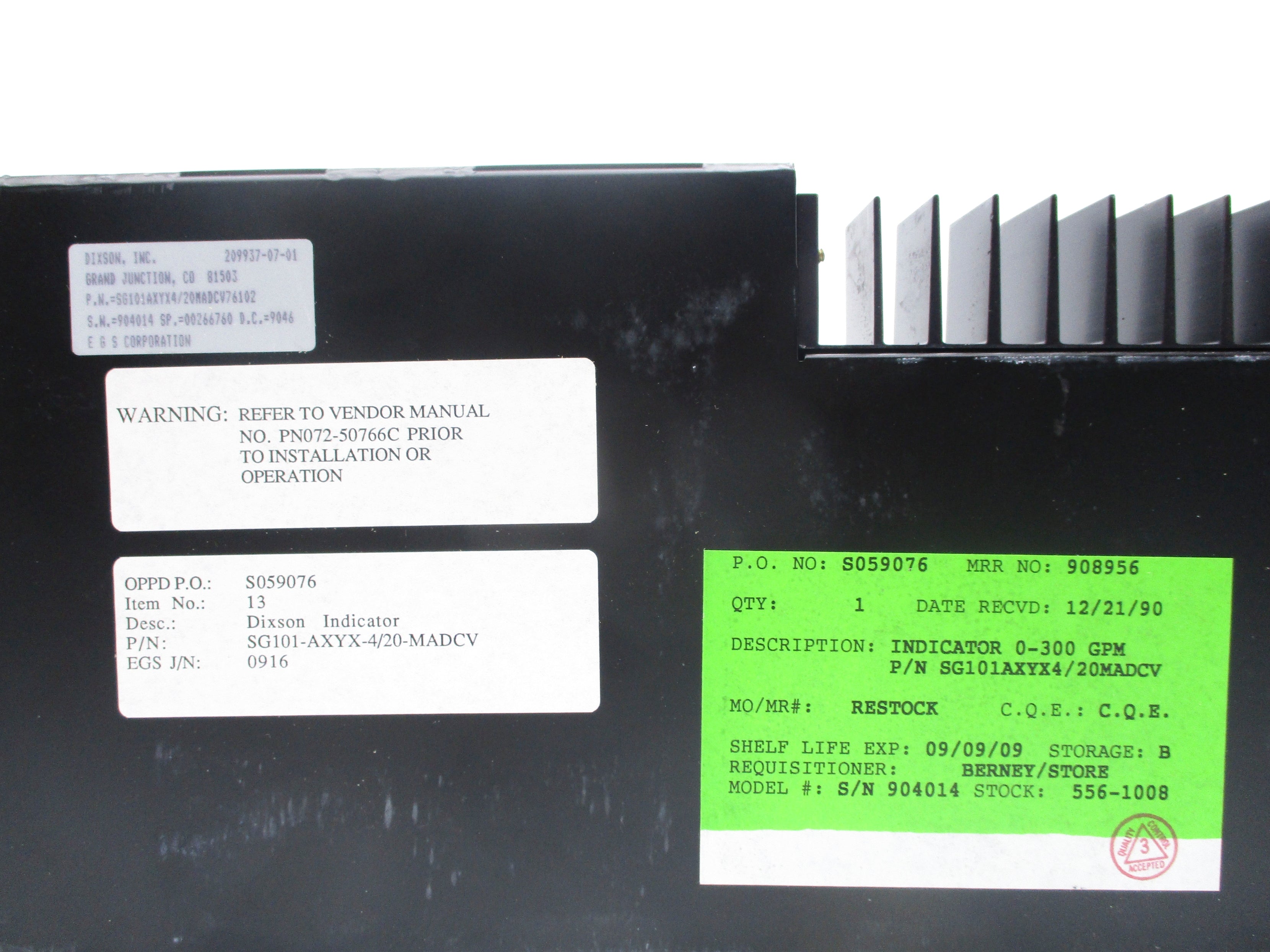 DIXSON SG101-AXYX-4/20MADCV 0-300GPM NSNP