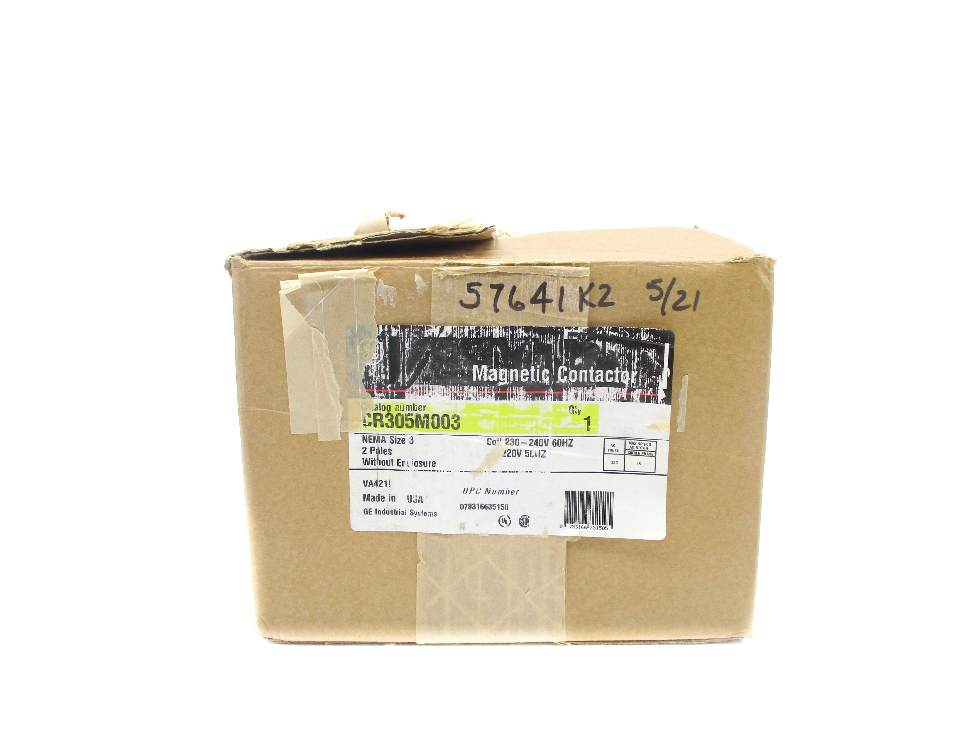 GENERAL ELECTRIC CR305M003 240V NSMP