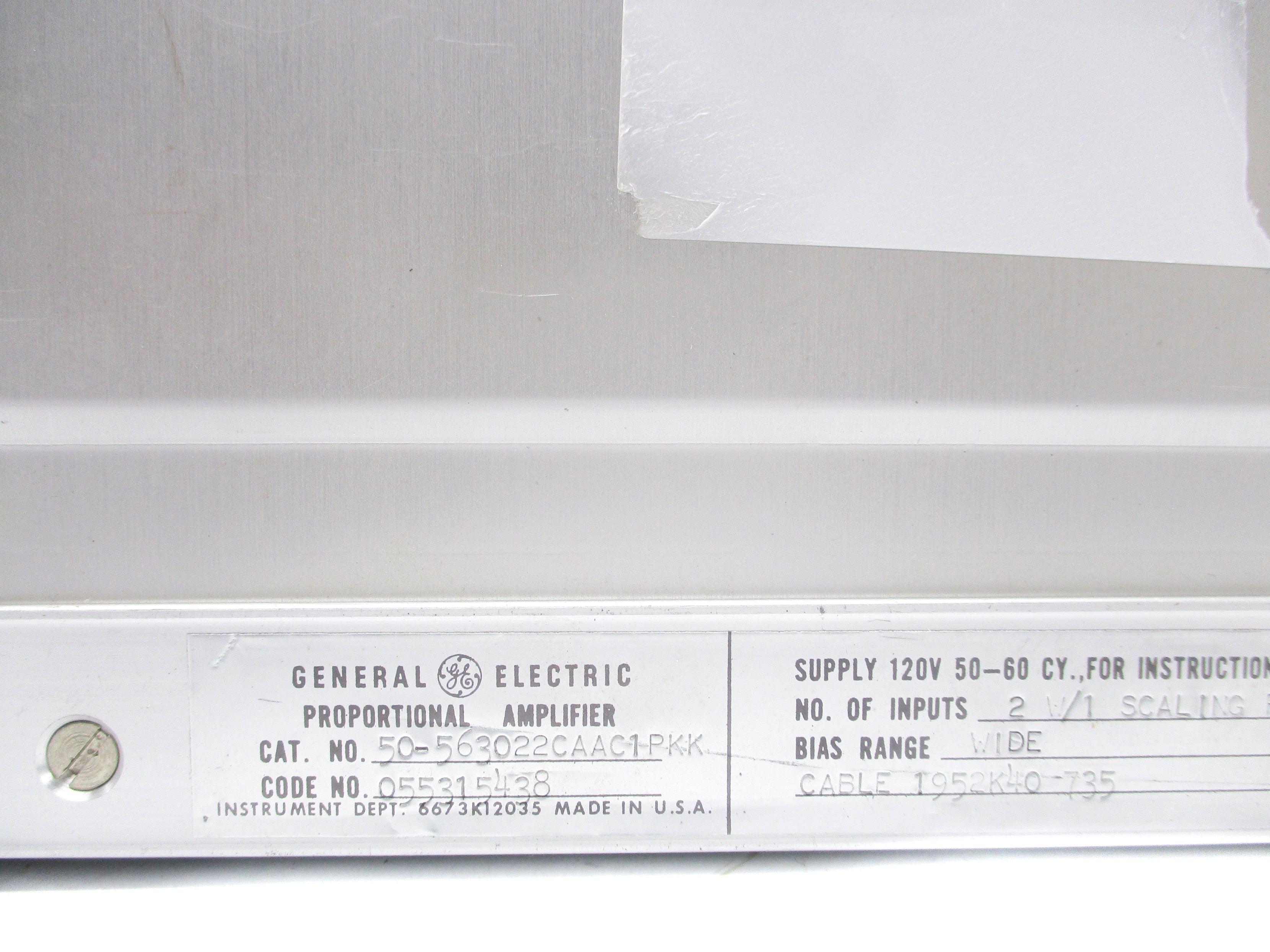 GENERAL ELECTRIC 50-563022CAAC1PKK UNMP