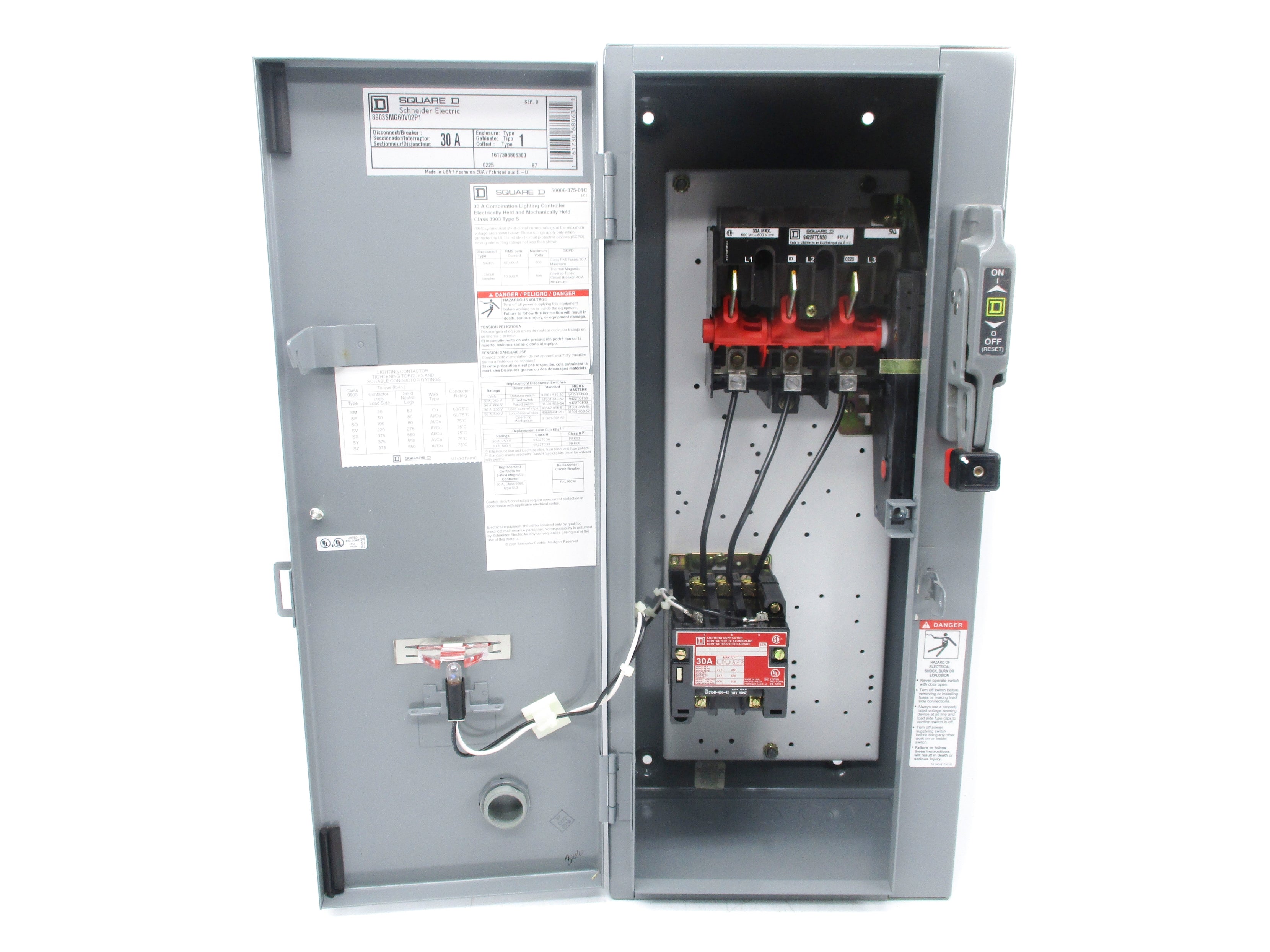 SQUARE D 8903SMG60V02P1 SER. D 120V NSMP