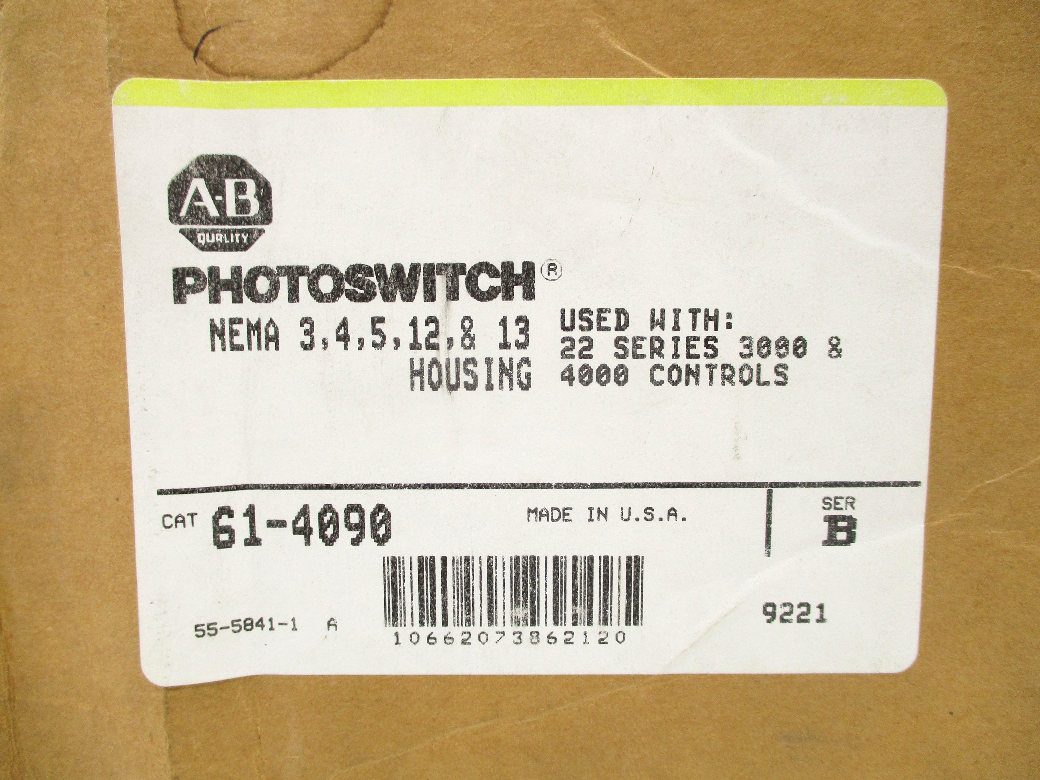 INDUSTRIAL SPARE PART 61-4090 SER. B (BR/YL) NSFS