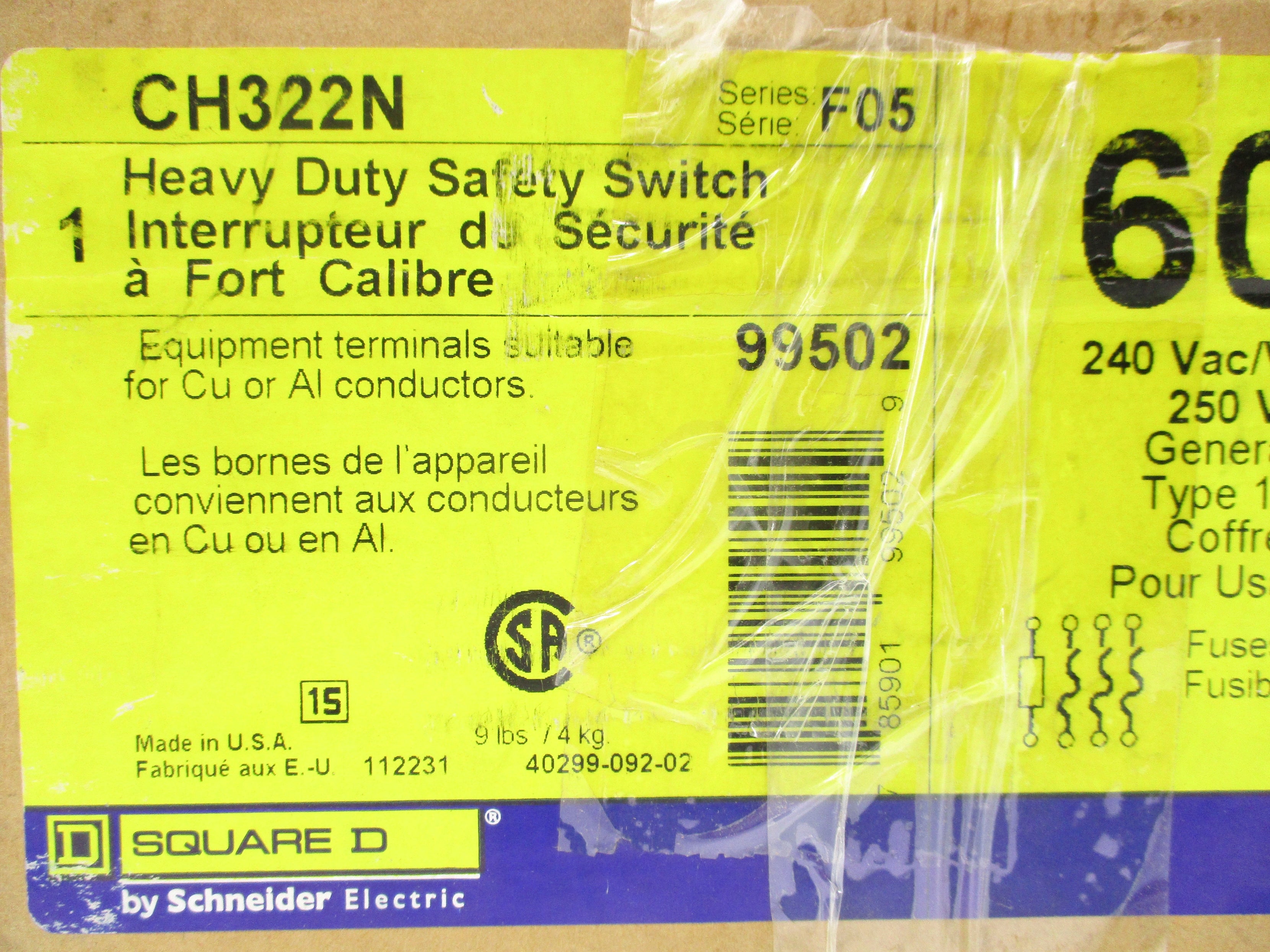 SQUARE D CH322N SER. F05 NSFS