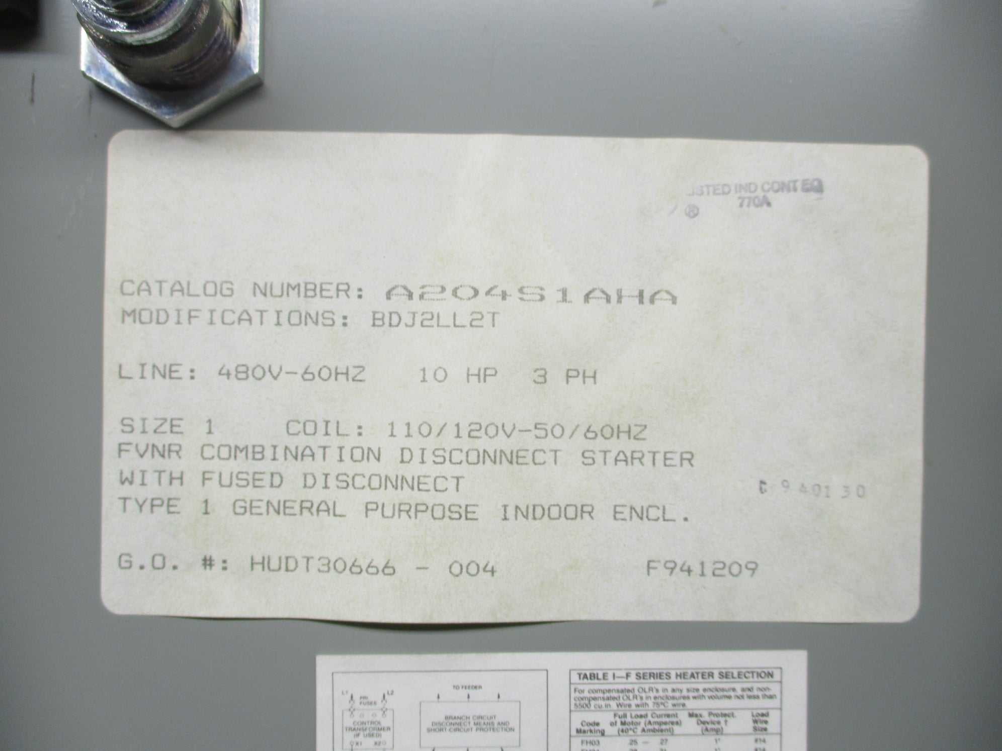 WESTINGHOUSE A204S1AHA NSNP