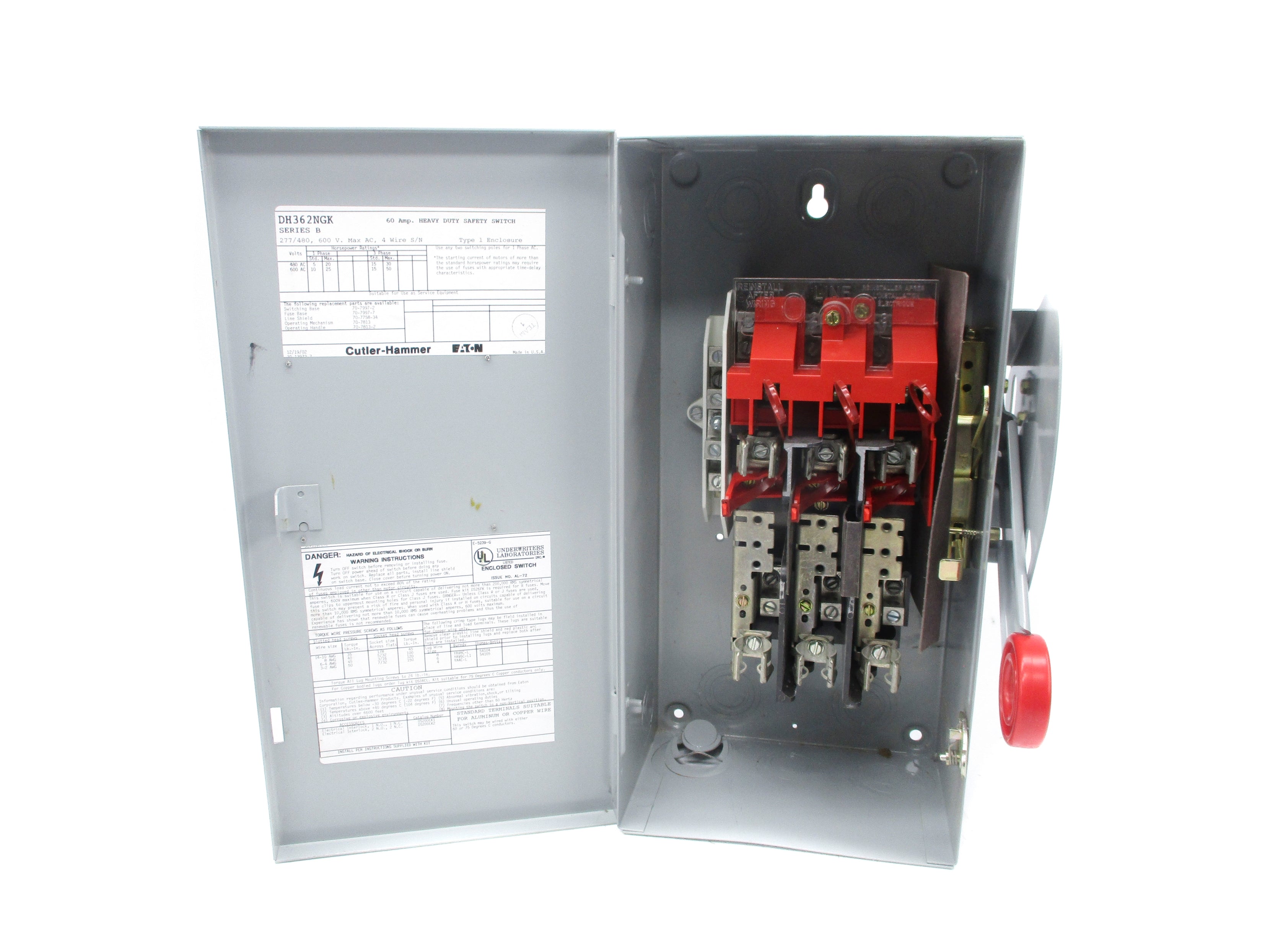 CUTLER HAMMER DH362NGK SER. B (AS PICTURED) NSMP