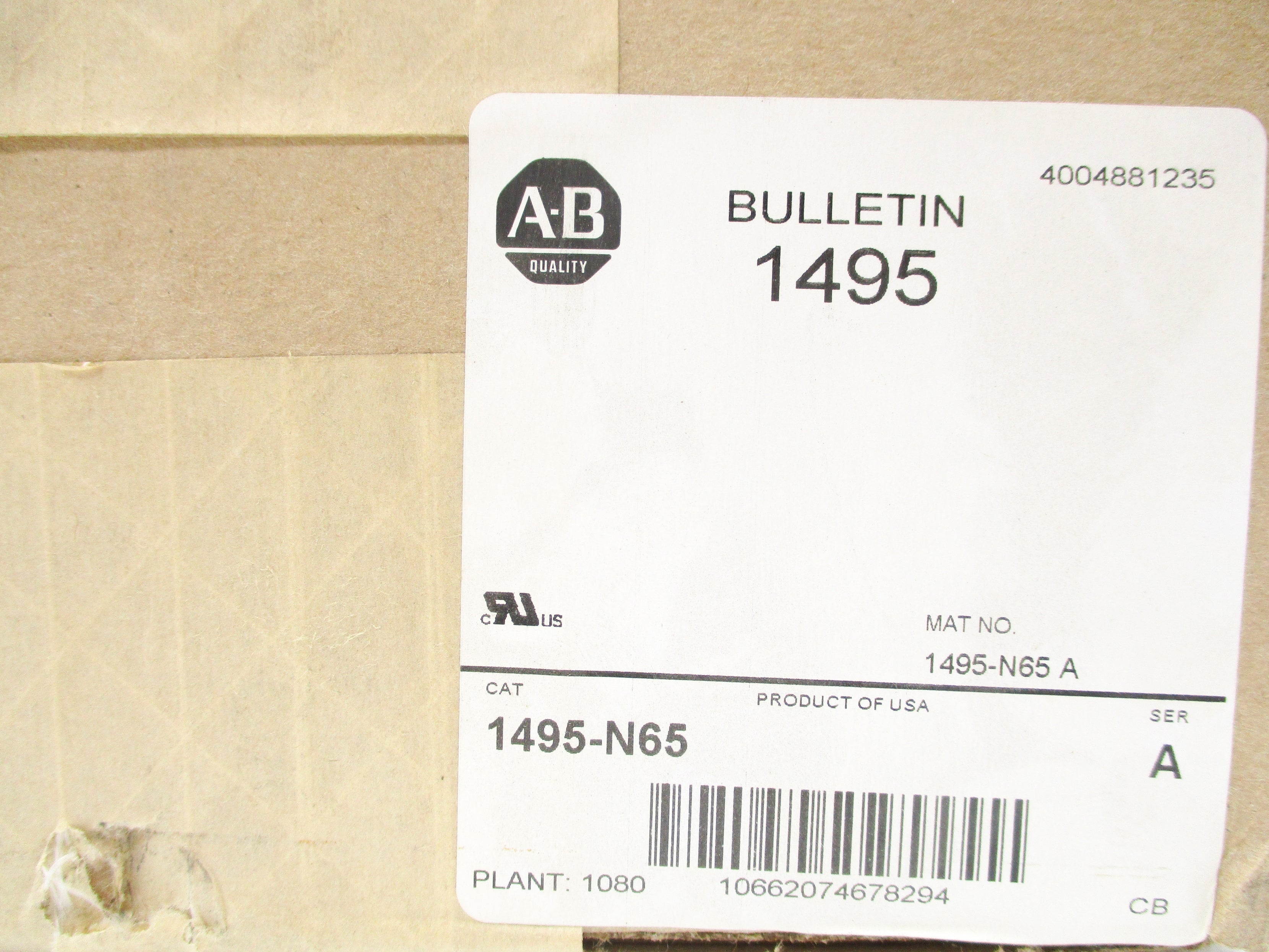 ALLEN BRADLEY 1495-N65 SER. A (BR/WH) NSFS