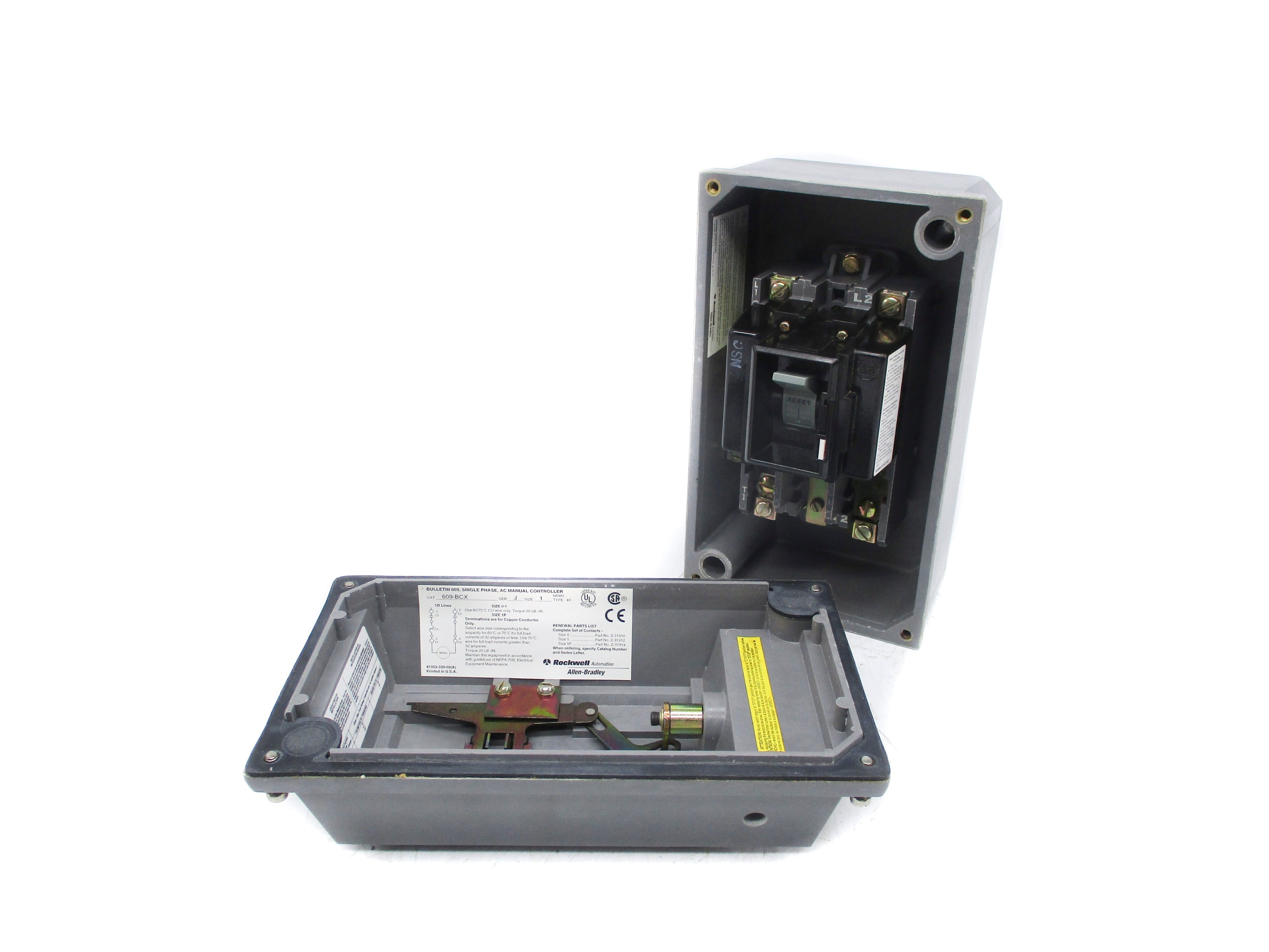 ALLEN BRADLEY 609-BCX SER. J (BR/WH) NSMP