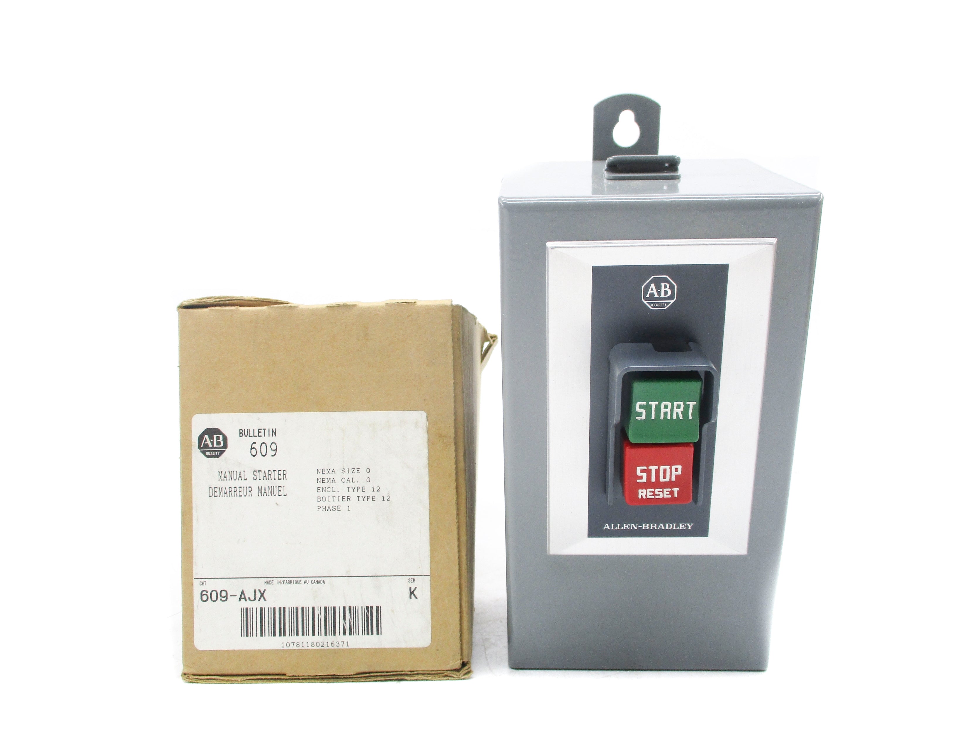 ALLEN BRADLEY 609-AJX SER. K (BR/WH) NSMP