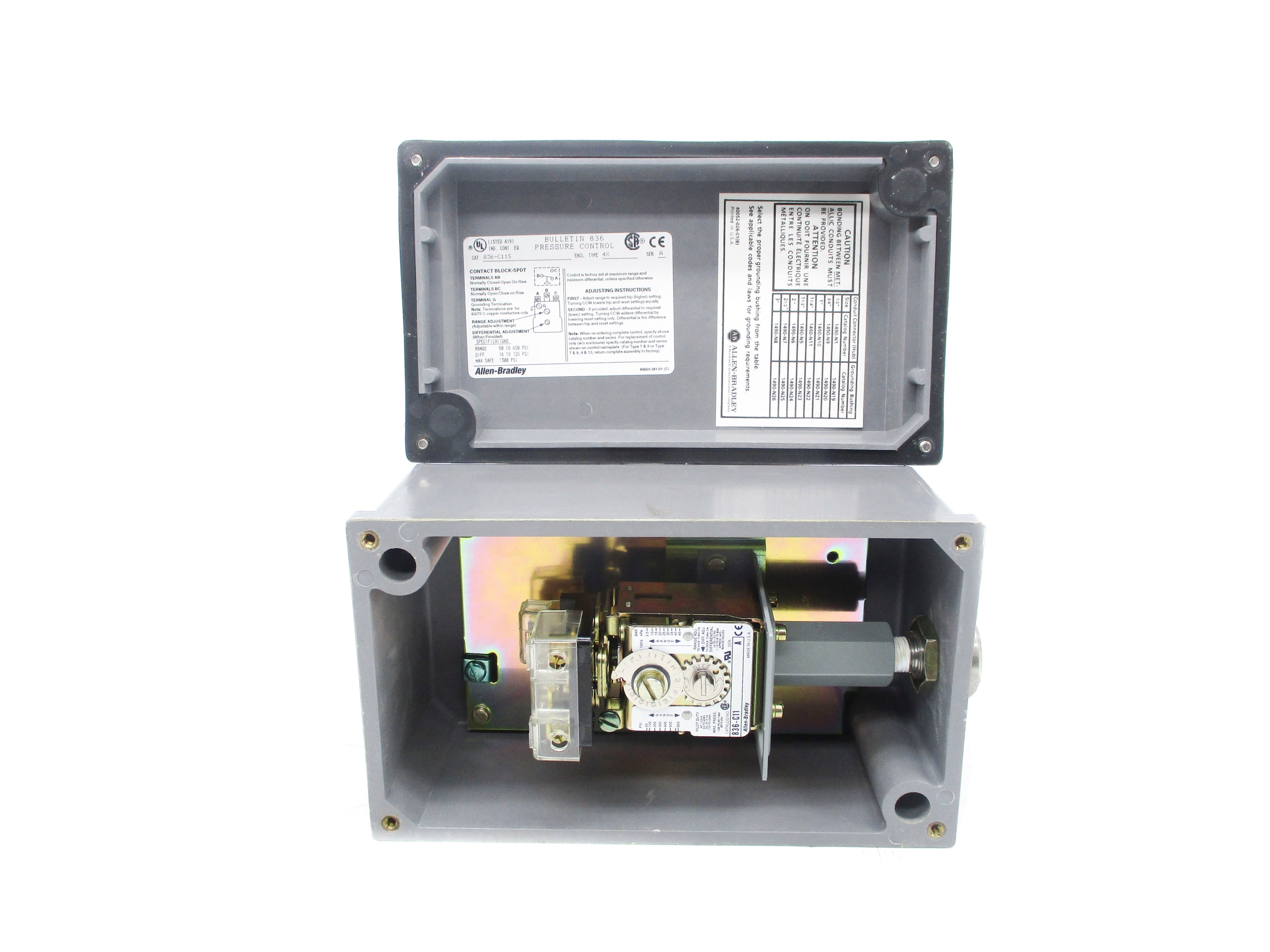 INDUSTRIAL SPARE PART 836-C11S SER. A 50-650PSI (BR/WH) NSMP