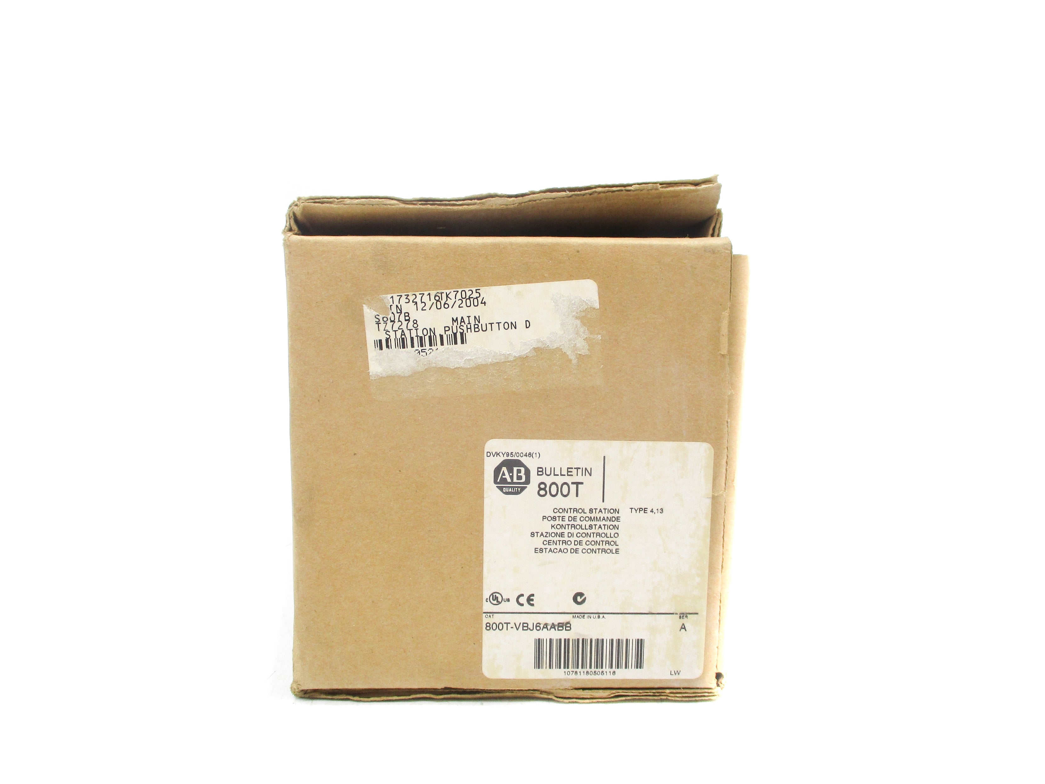 ALLEN BRADLEY 800T-VBJ6AABB SER. A (BR/WH) NSMP