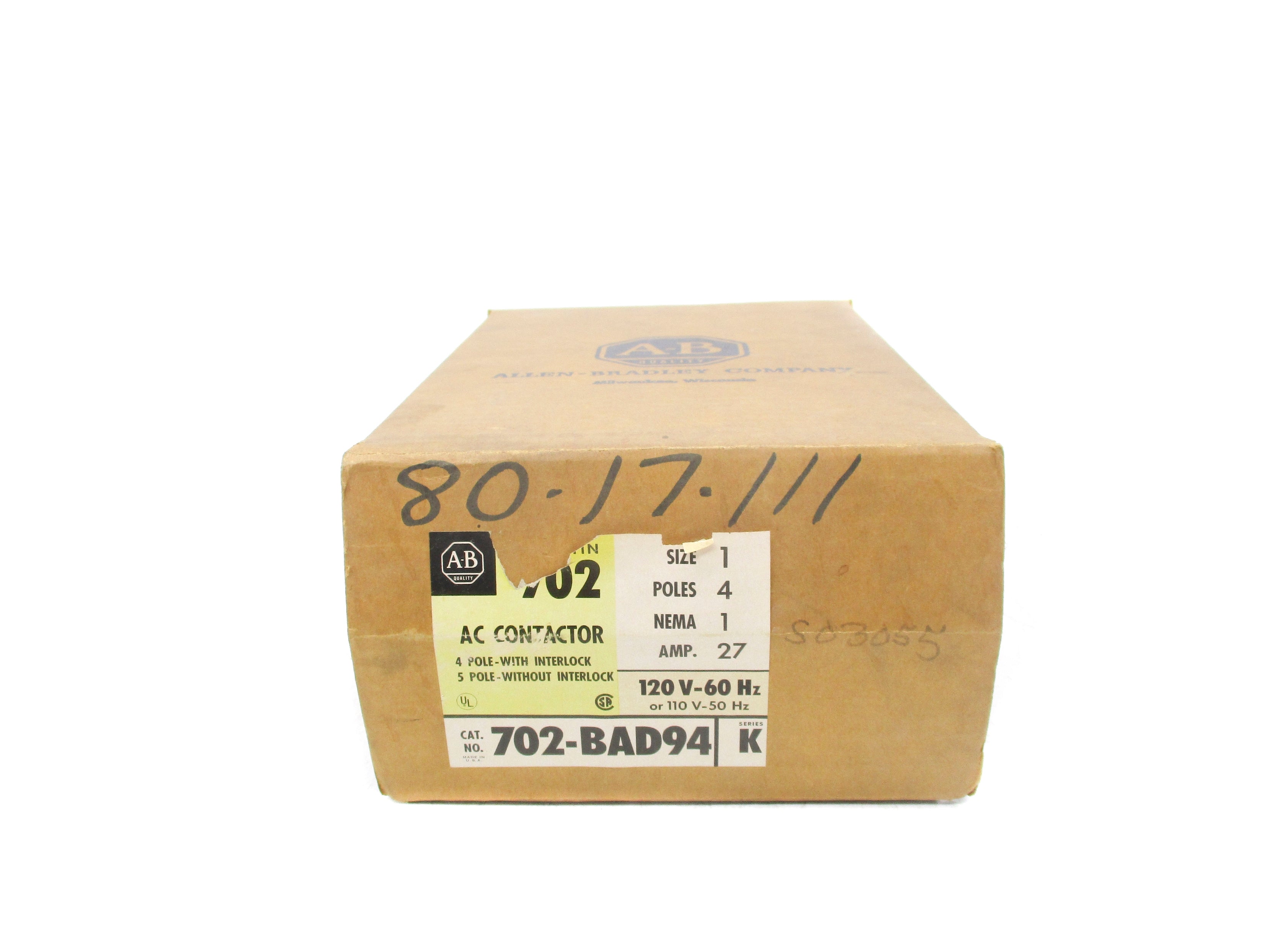 INDUSTRIAL SPARE PART 702-BAD94 SER. K 120V (BR/YL) NSMP