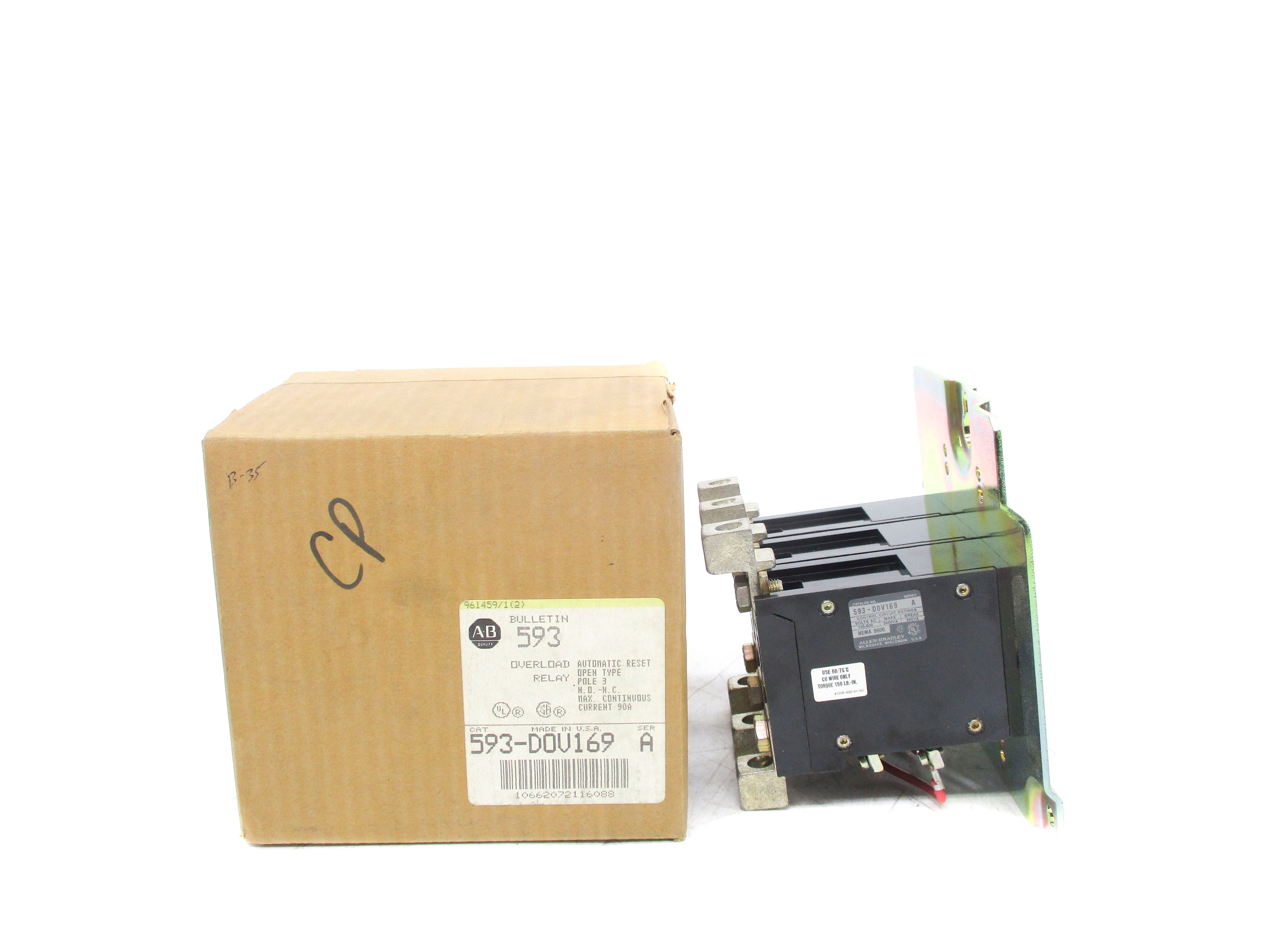 INDUSTRIAL SPARE PART 593-DOV169 SER. A 90A (BR/YL) NSMP