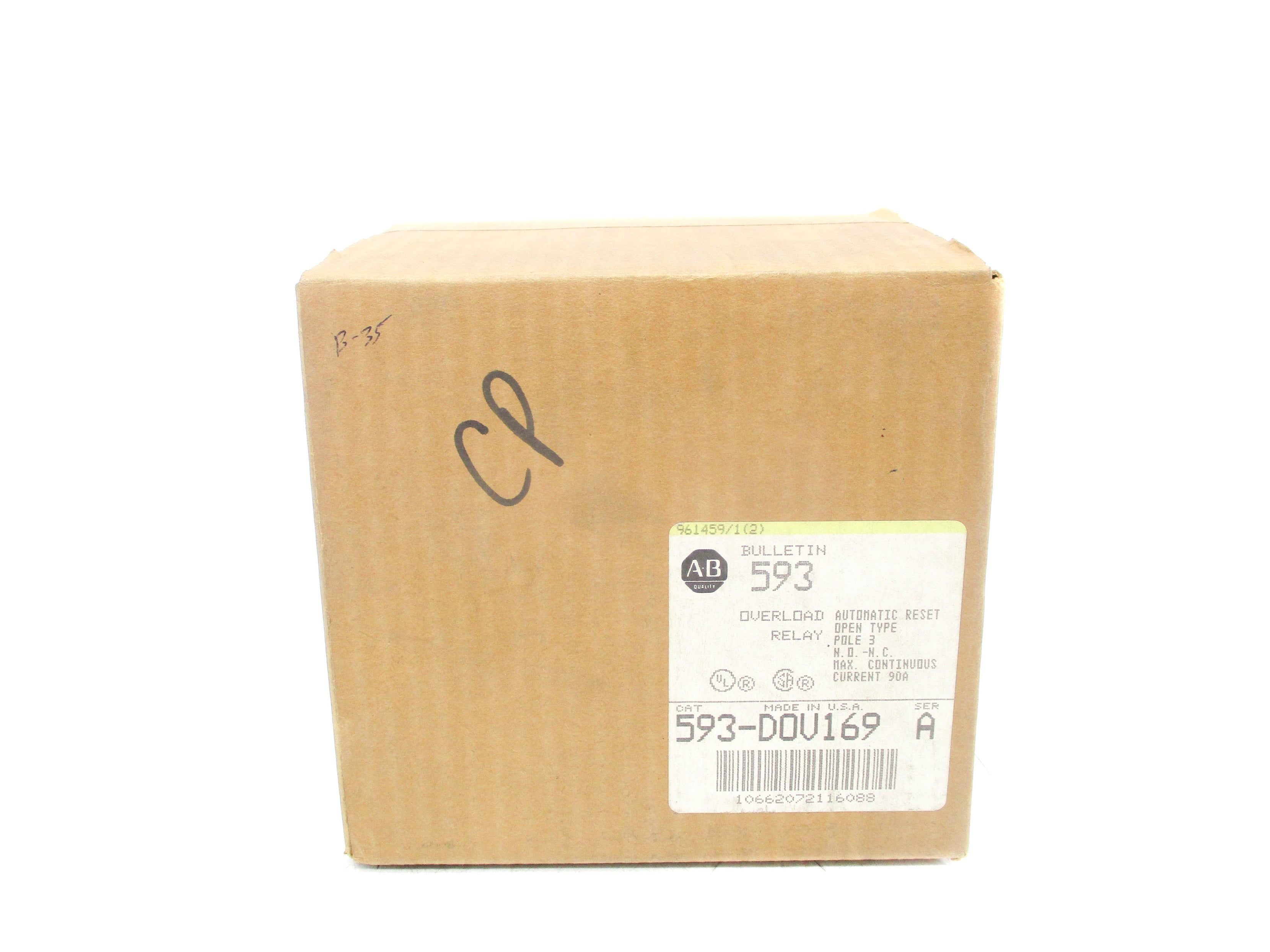 INDUSTRIAL SPARE PART 593-DOV169 SER. A 90A (BR/YL) NSMP