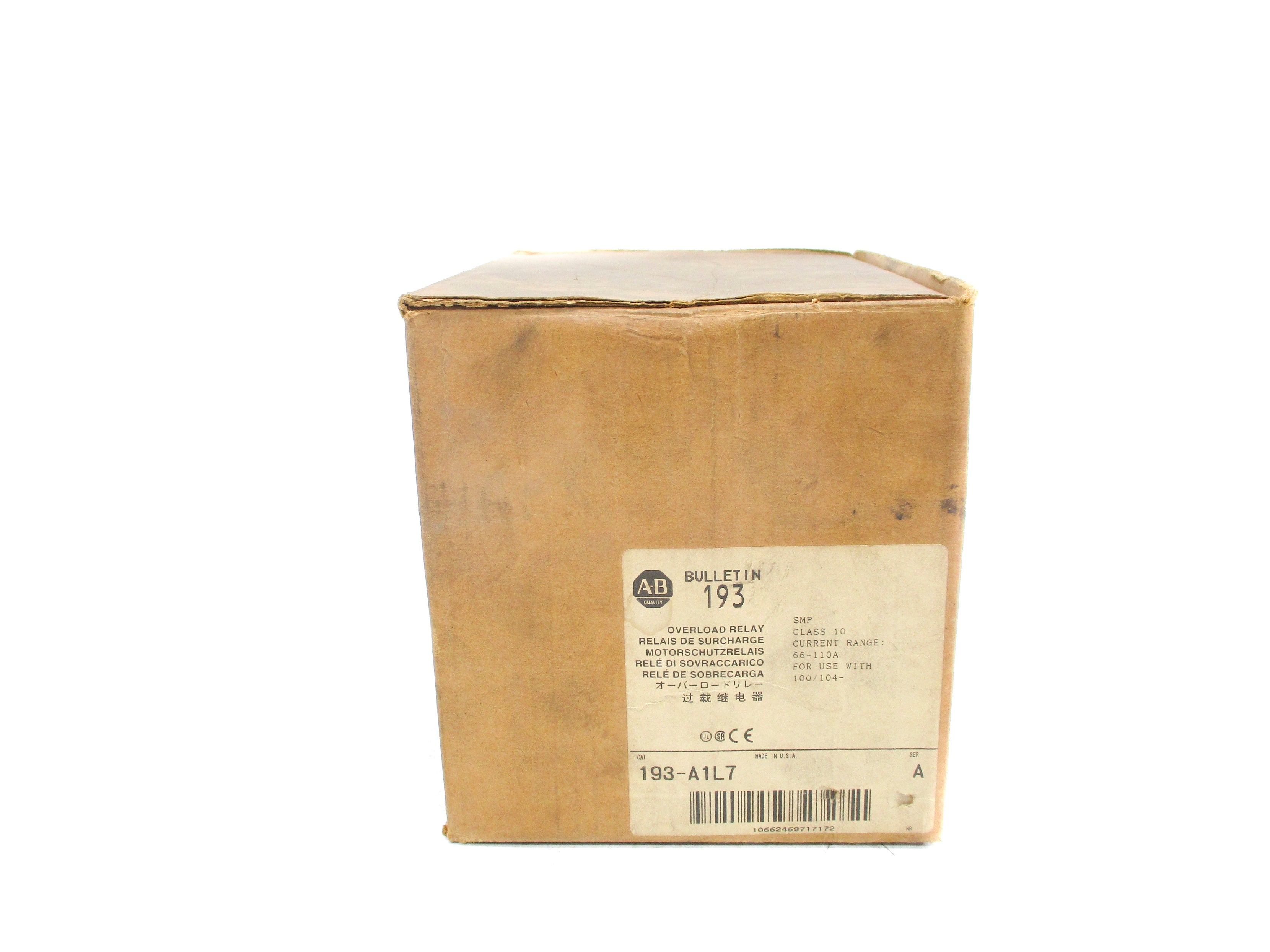 ALLEN BRADLEY 193-A1L7 SER. A 66-110A (BR/WH) NSMP