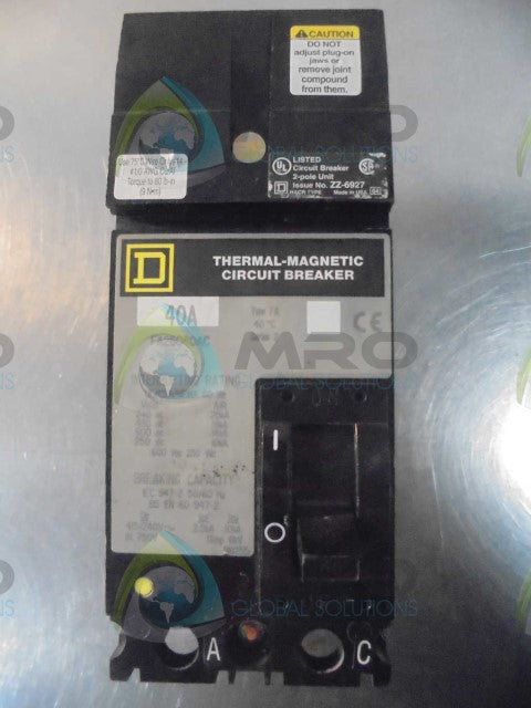 SQUARE D FA26040AC CIRCUIT BREAKER *NEW NO BOX*