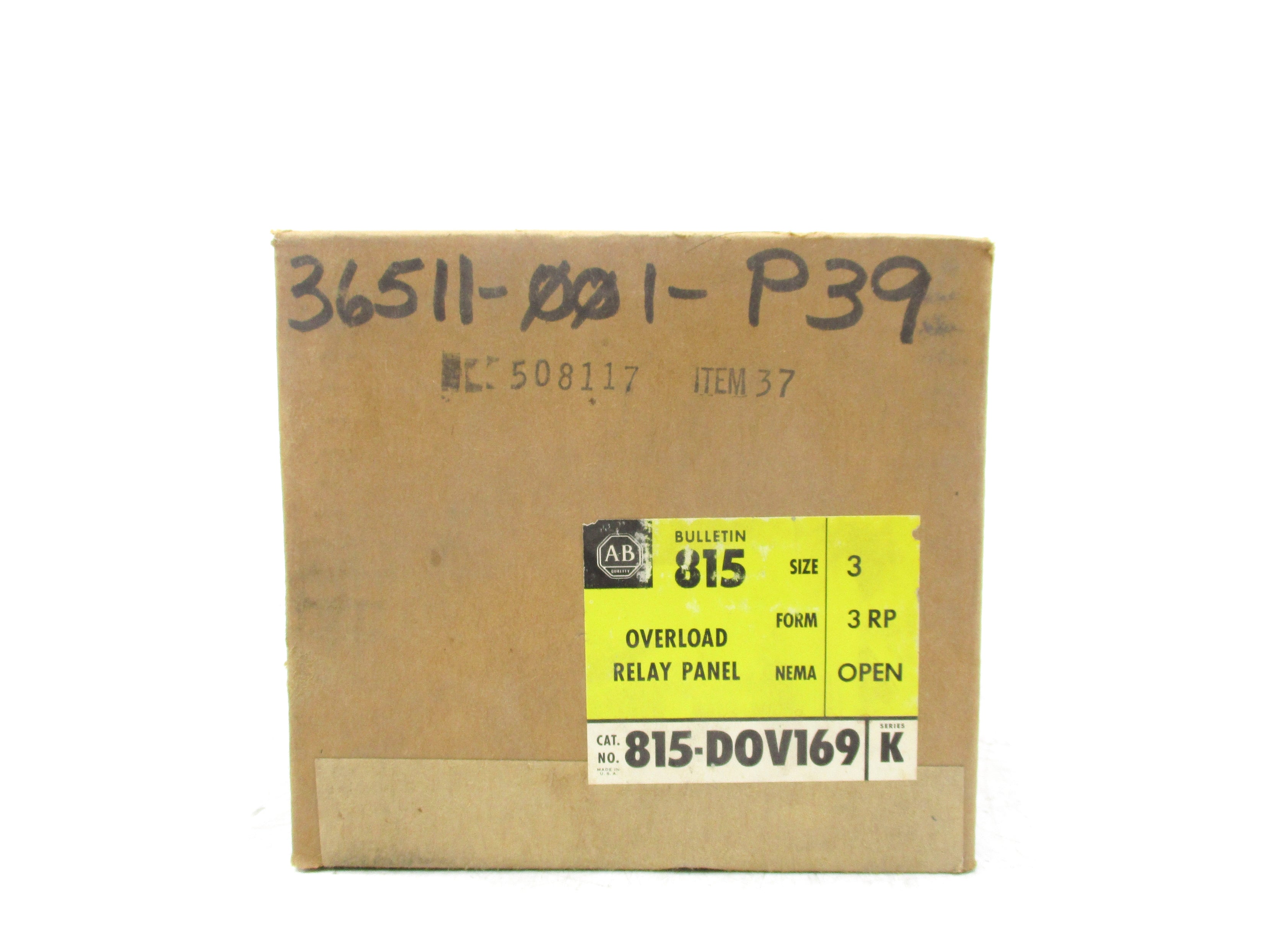 INDUSTRIAL SPARE PART 815-DOV169 SER. K (BR/YL) NSFS