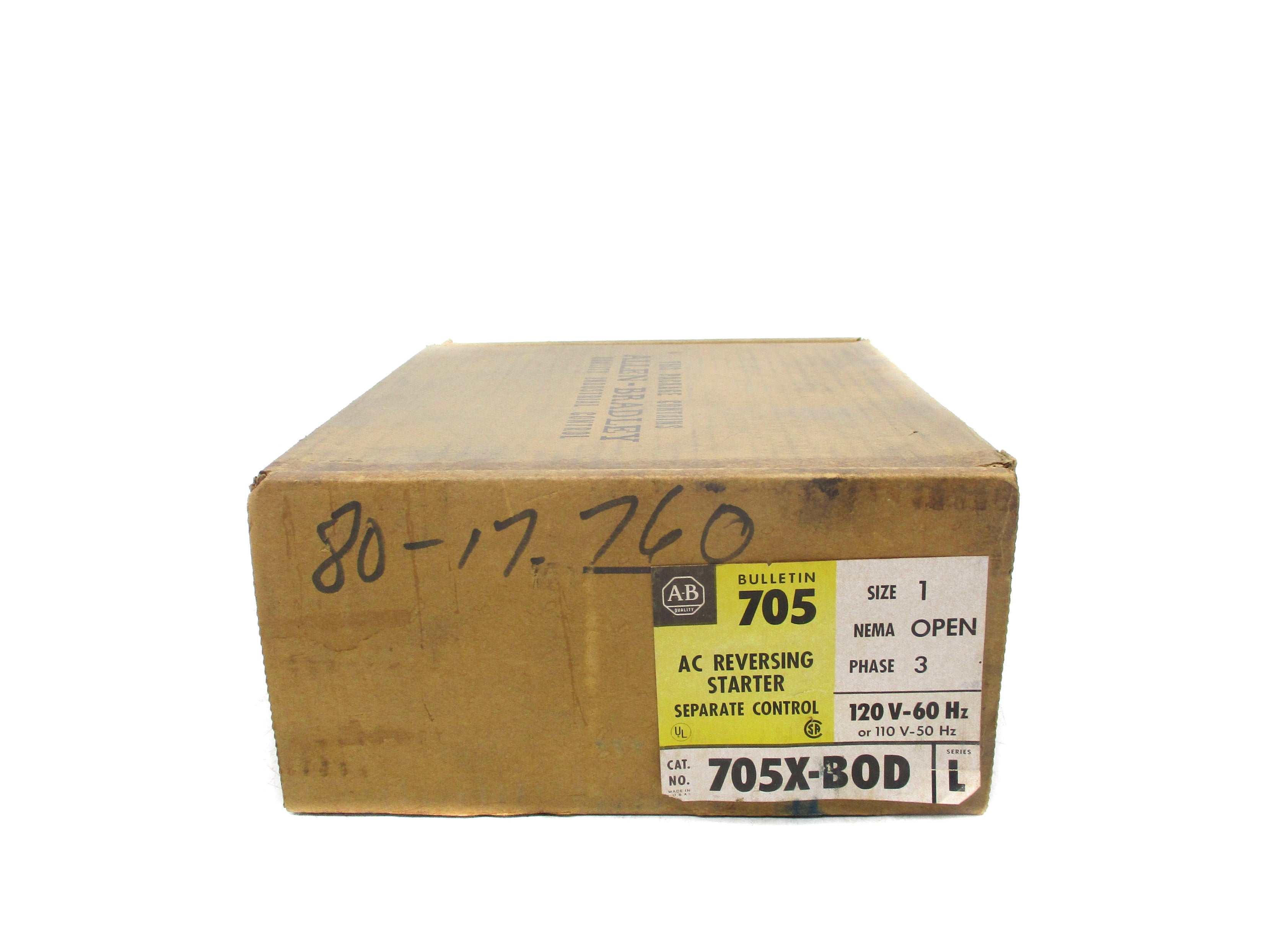 ALLEN BRADLEY 705X-BOD SER. L 120V (BR/YL) NSMP