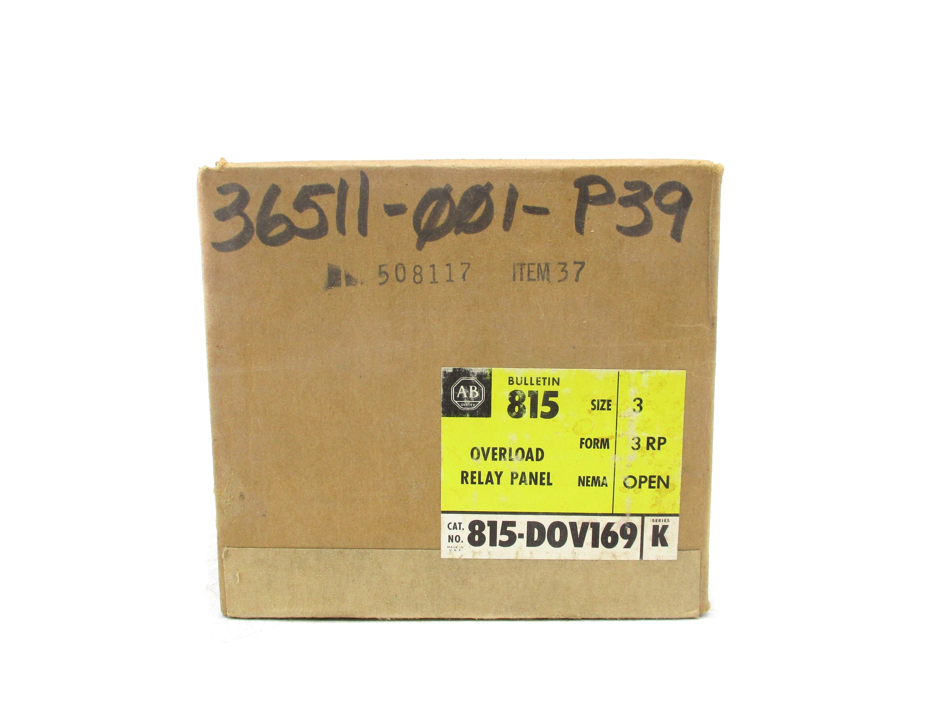 INDUSTRIAL SPARE PART 815-DOV169 SER. K 600VAC (BR/YL) NSMP
