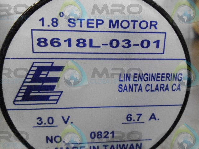LIN ENGINEERING 8618L-03-01 STEP MOTOR (3.0V., 6.7V.) *NEW NO BOX*