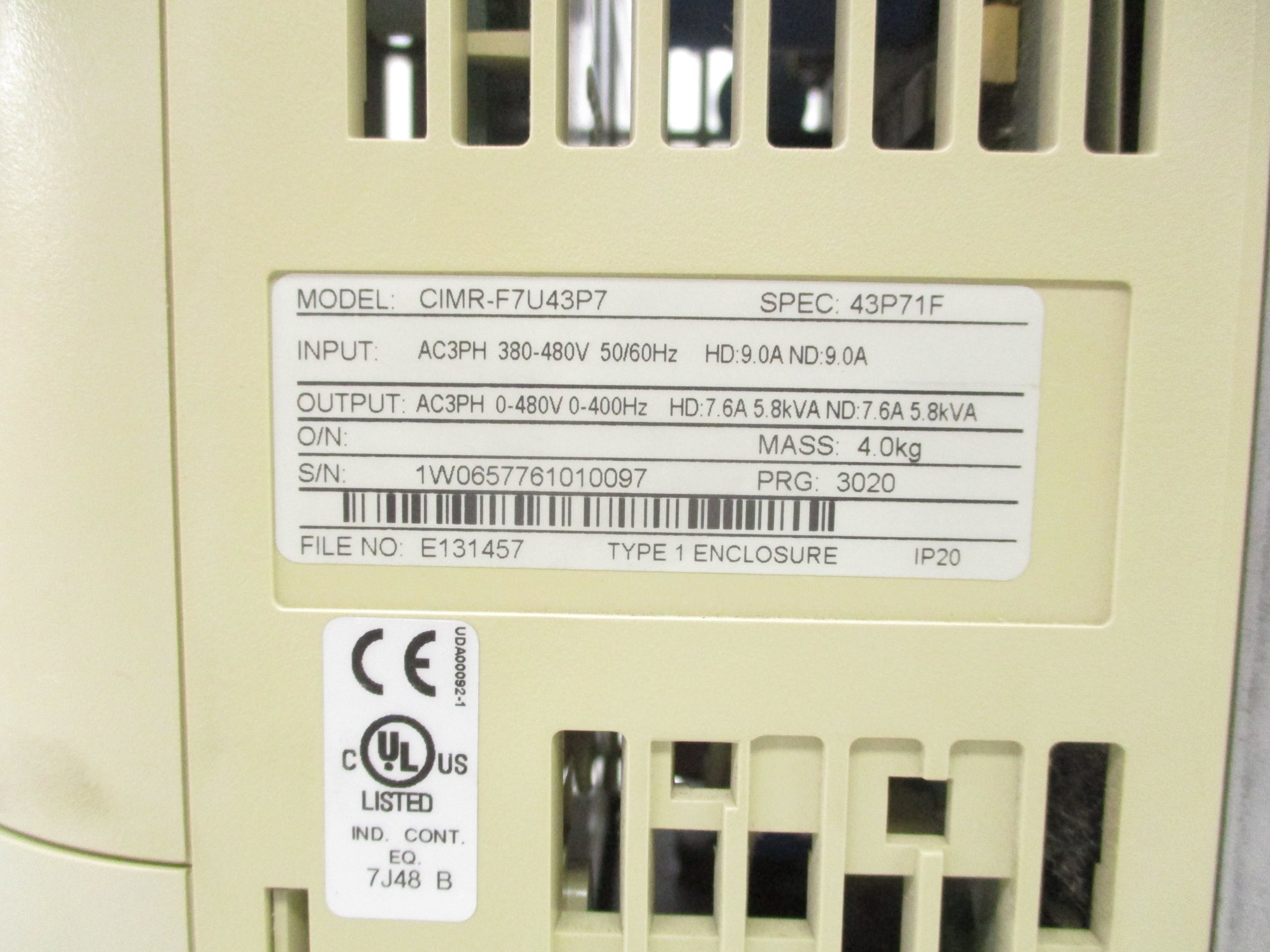 YASKAWA CIMR-F7U43P7 NSNP