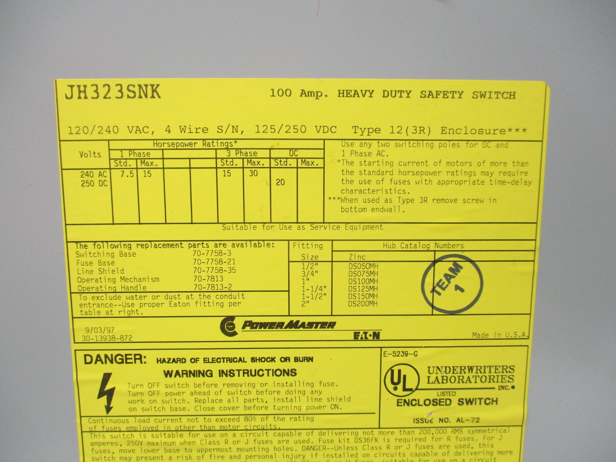 POWER MASTER JH323SNK NSNP