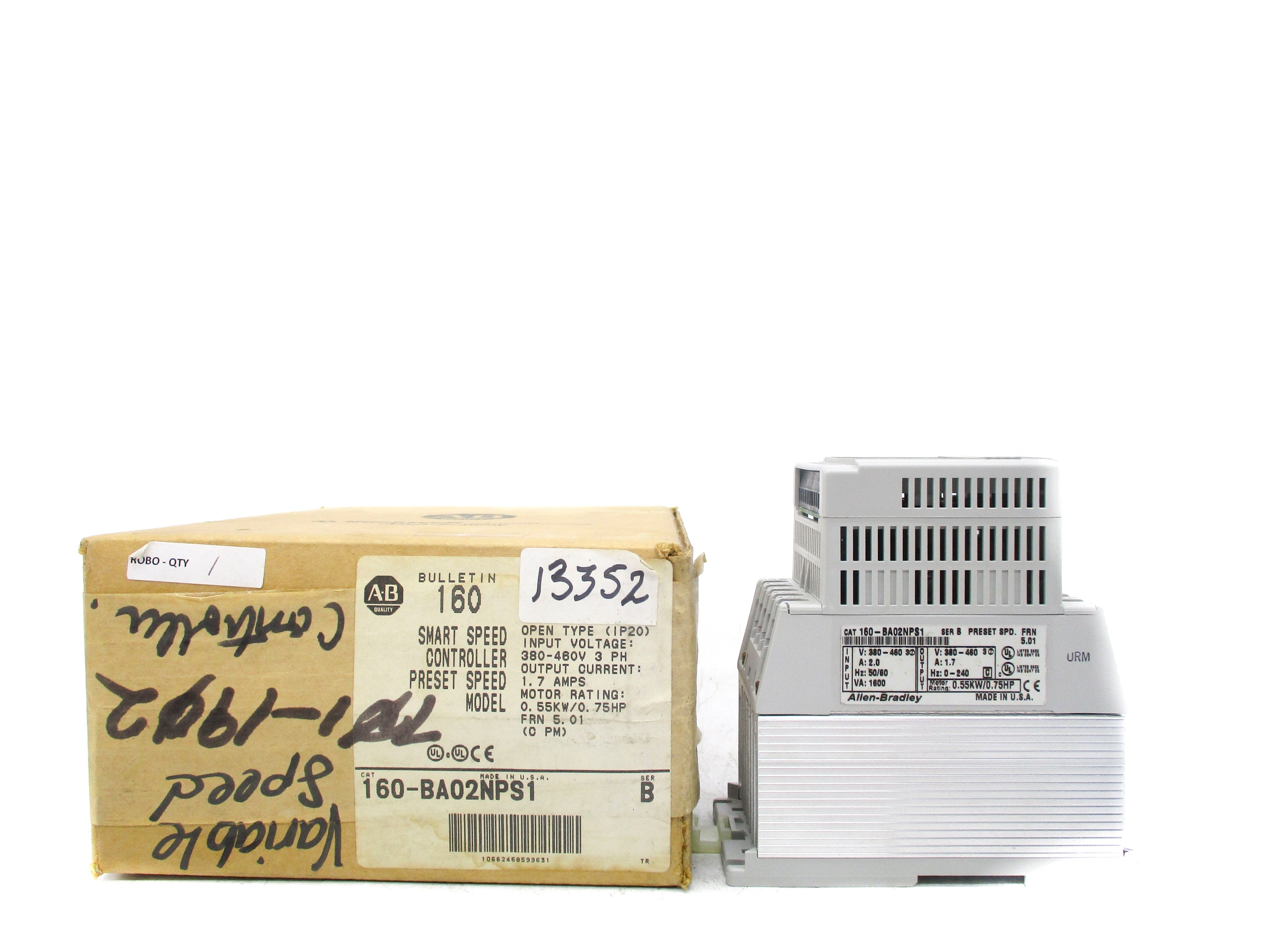 ALLEN BRADLEY 160-BA02NPS1 SER. B F/W 5.01 (BR/WH) NSMP