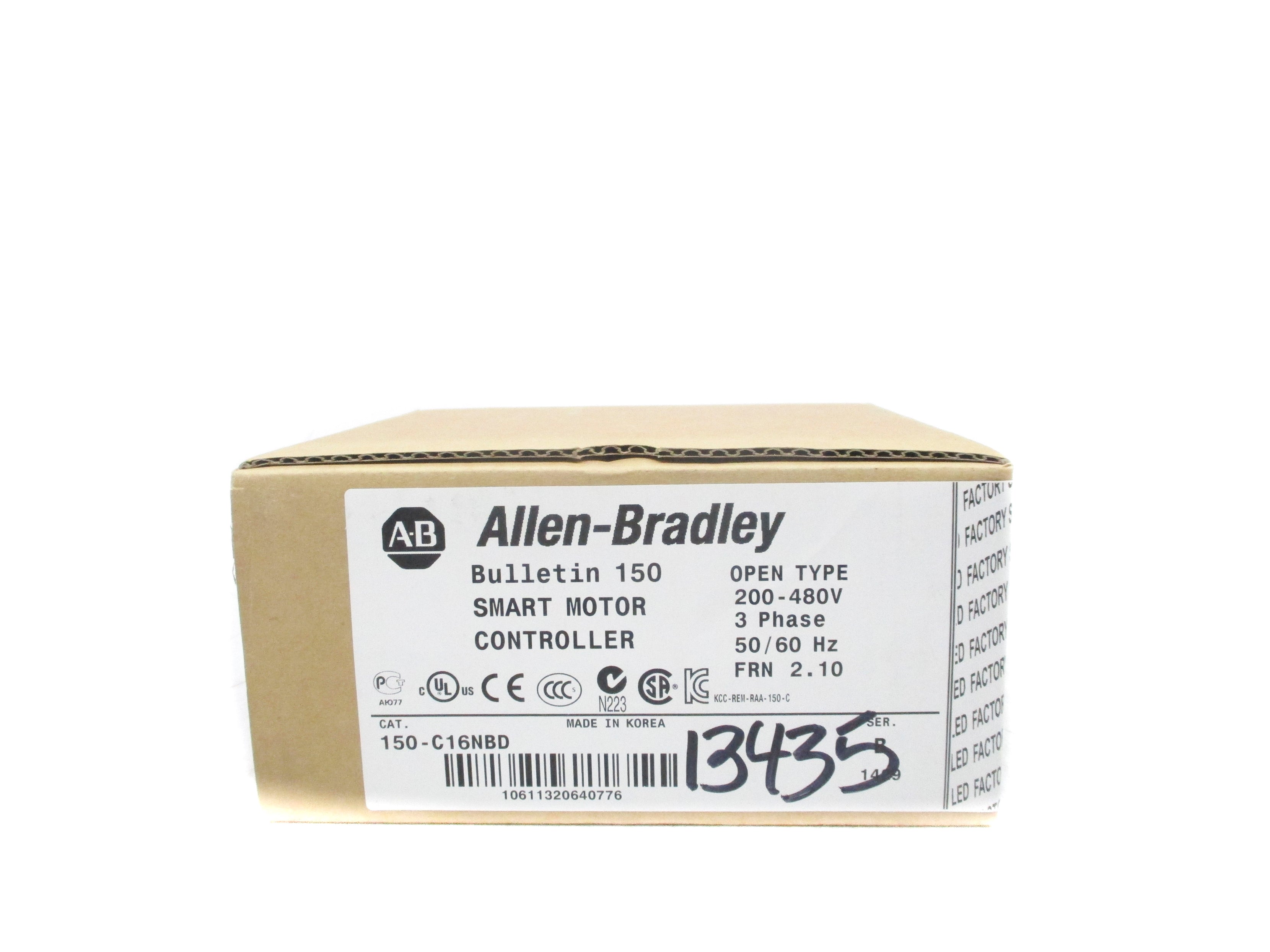 ALLEN BRADLEY 150-C16NBD SER. B F/W 2.10 (BR/WH) NSFS