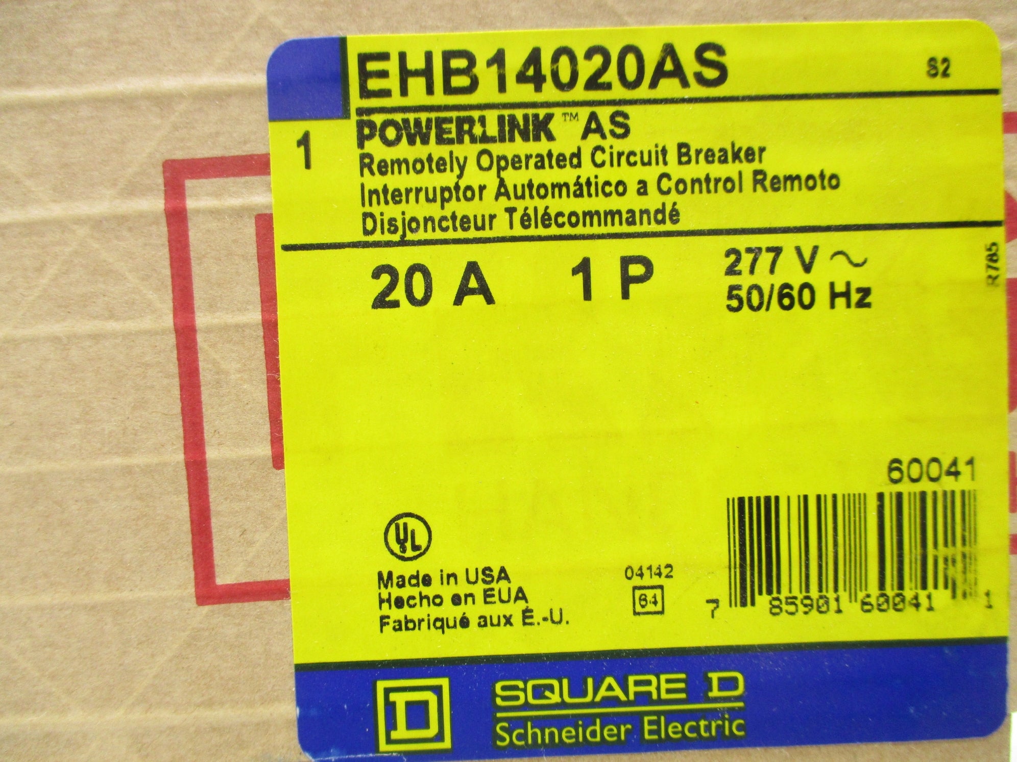 SQUARE D EHB14020AS SER. S2 20A 277V NSFS