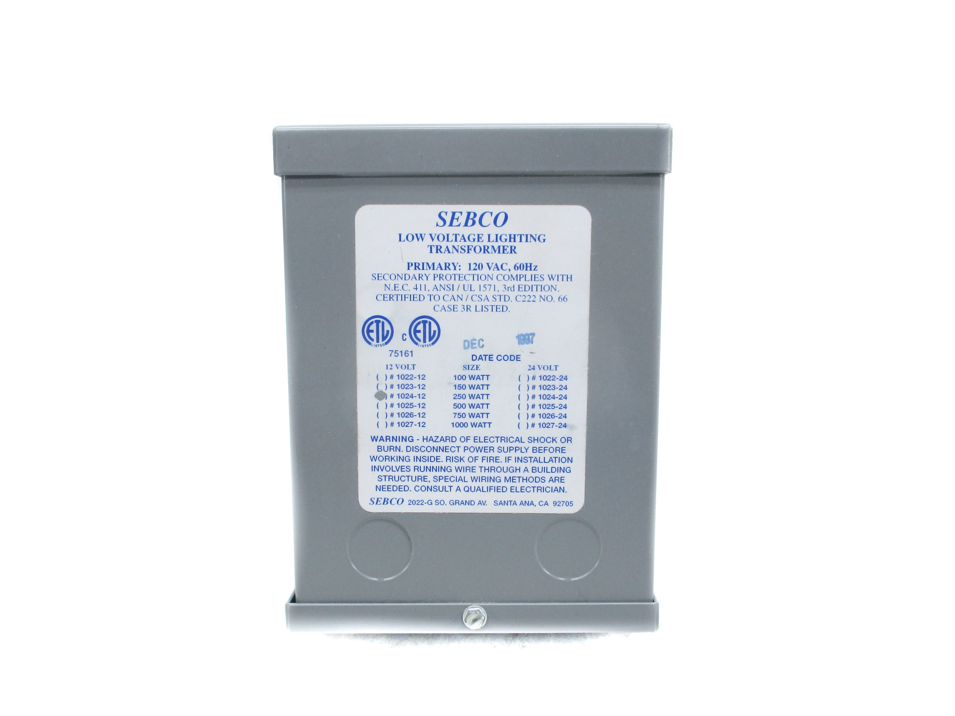 SEBCO 1024-12 NSNP