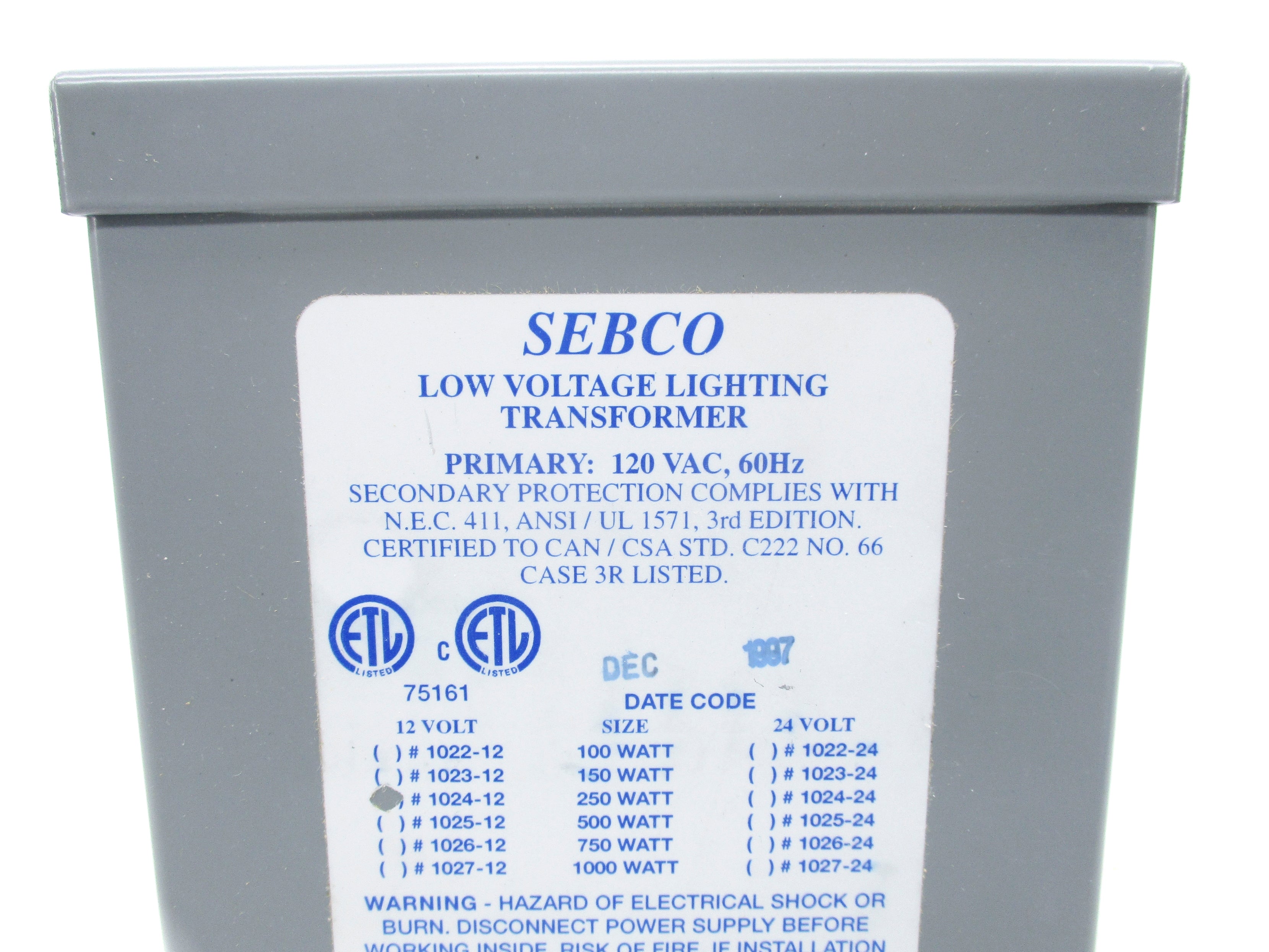 SEBCO 1024-12 NSNP