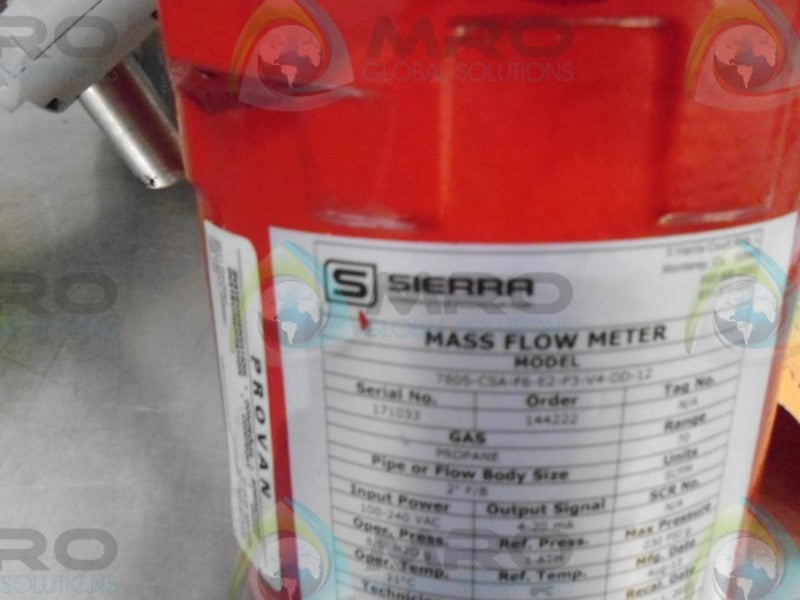 SIERRA 780S-CSA-F6-E2-P3-V4-DD-12 THERMAL MASS FLOW METER *NEW NO BOX*
