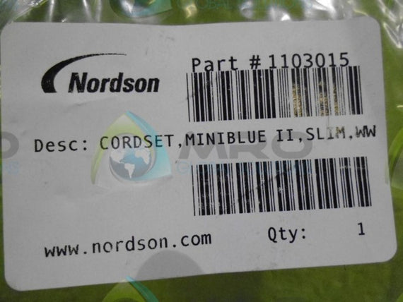 NORDSON 1103015 MINI BLUE II CORDSET * NEW IN BAG *