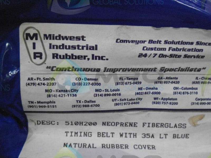 MIR 510H200 NEOPRENE FIBERGLASS TIMIMG BELT * NEW IN FACTORY BAG *