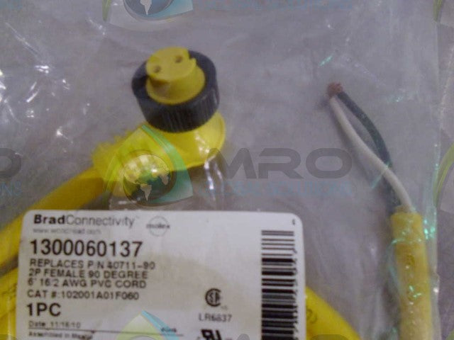 WOODHEAD 1300060137 PVC CORD * NEW IN FACTORY BAG *