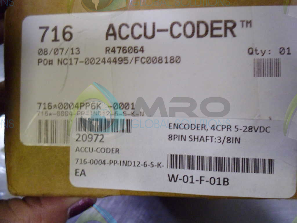 ENCODER 716-0004-199-IND12-6-S-K  ACCU-CODER *NEW IN BOX*
