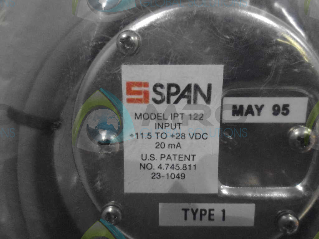 SI-SPAN IPT 122 PRESSURE TRANSMITTER* NEW IN BOX*