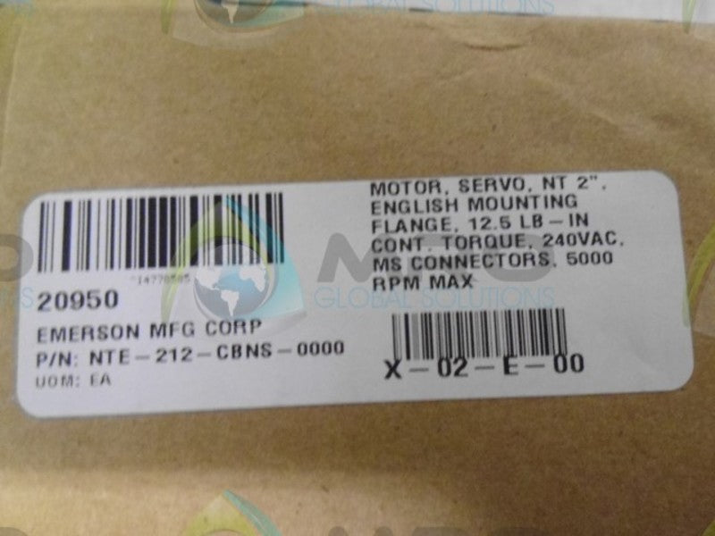 CONTROL TECHNIQUES NTE-212-CBNS-0000 SERVO MOTOR 2.7 AMP *NEW IN BOX*
