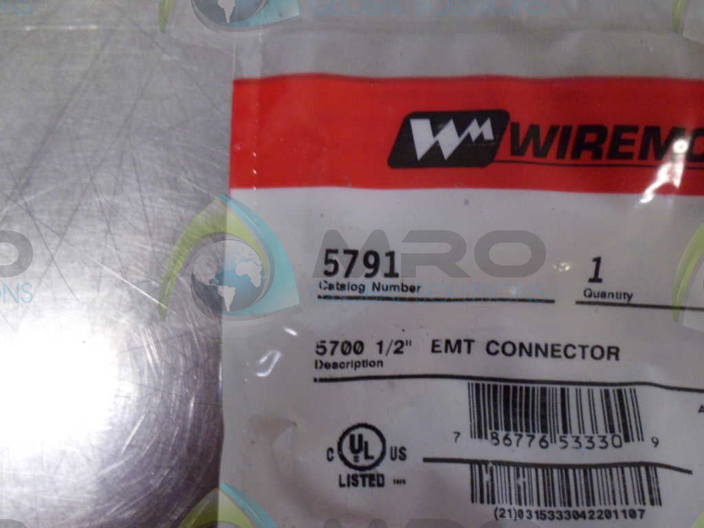 WIREMOLD 5700 1/2" EMT CONNECTOR *NEW IN FACTORY BAG*