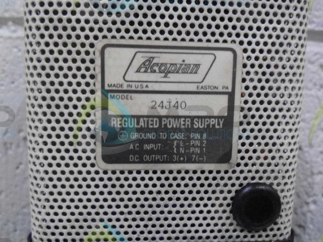 ACOPIAN 24J40 REGULATED POWER SUPPLY *USED*