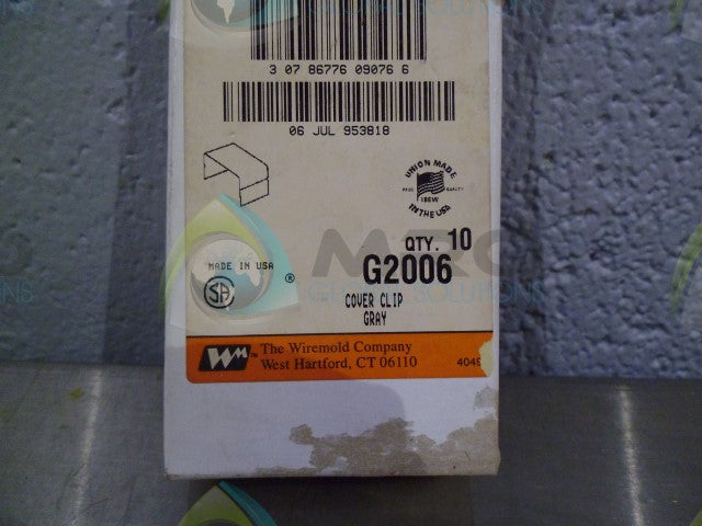 WIREMOLD G2006 GRAY COVER CLIP *NEW IN BOX*