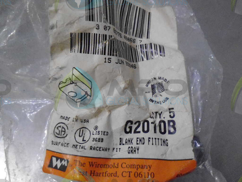 WIREMOLD G2010B BLANK END FITTING * NEW IN FACTORY BAG *