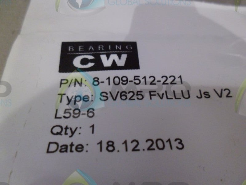 CW 8-109-512-221 BEARING * NEW IN FACTORY BAG *