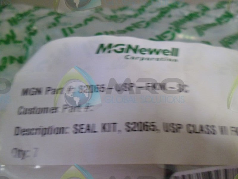 MG NEWELL S2065-USP-FRM-SC USP CLASS VI FKM, SEAL KIT * NEW IN FACTORY BAG *