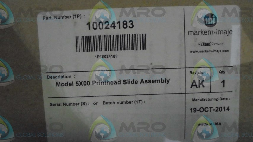 MARKEM  10024183  PIN HEAD SLIDE ASSEMBLY *NEW IN BOX*