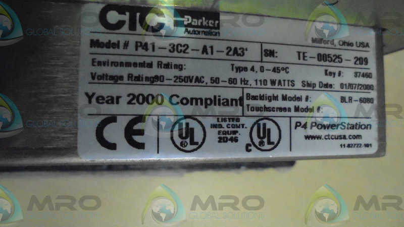 PARKER  P41-3C2-A1-2A3  P4 POWER STATION *USED*