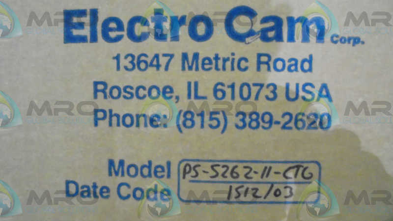 ELECTRO CAM  PS-5262-11-CTG  RESOLVER *NEW IN BOX*